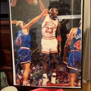 Air Jordan autograph framed since 90s